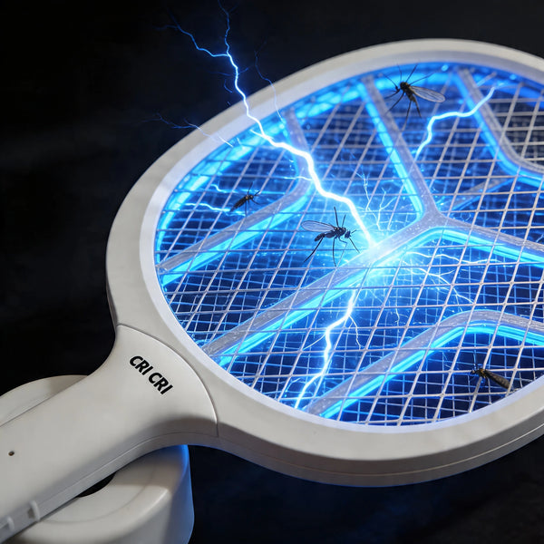 CRI Rechargeable Mosquito Killer Racket – 2-in-1 Electric Insect Zappe ...