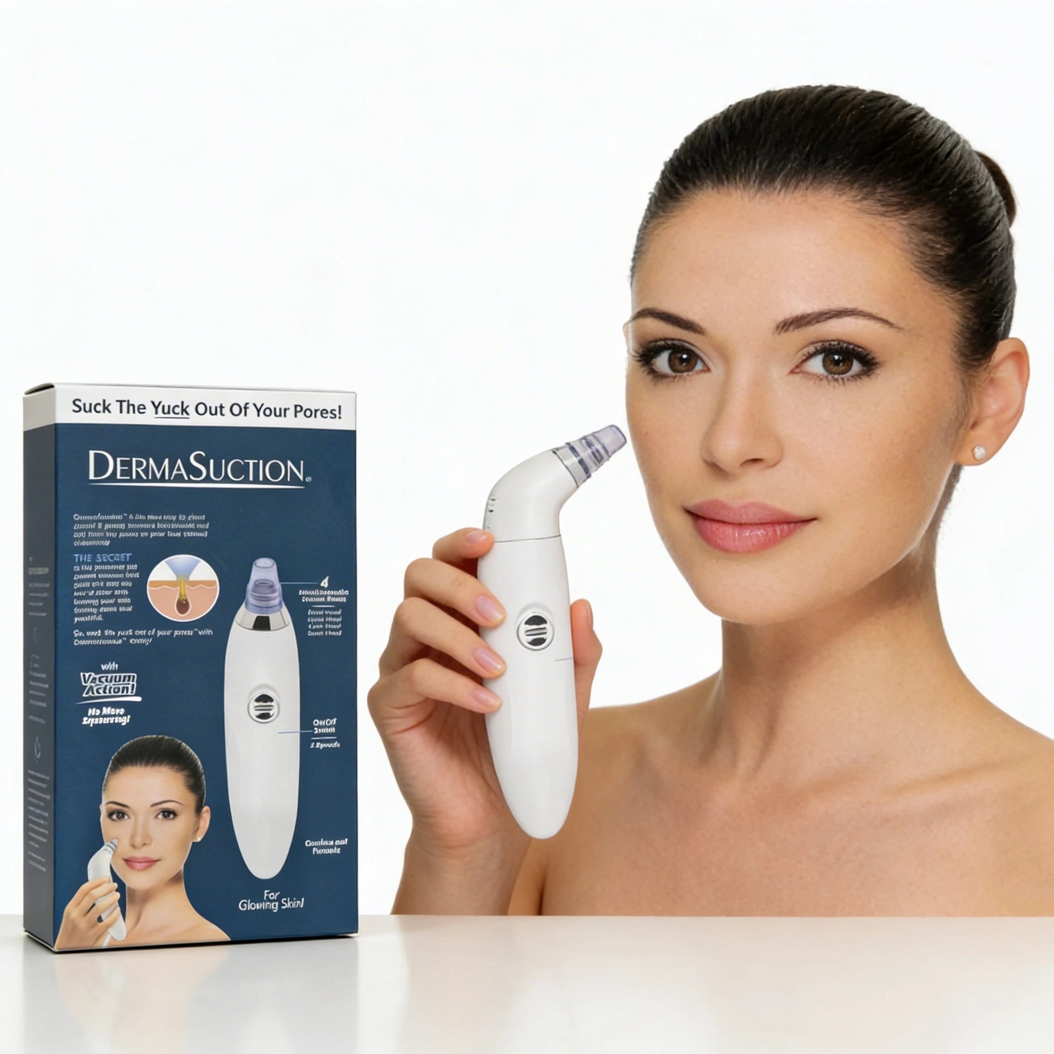 Derma Suction Blackhead Remover Vacuum – Deep Pore Cleaner & Acne Removal Device (Rechargeable)