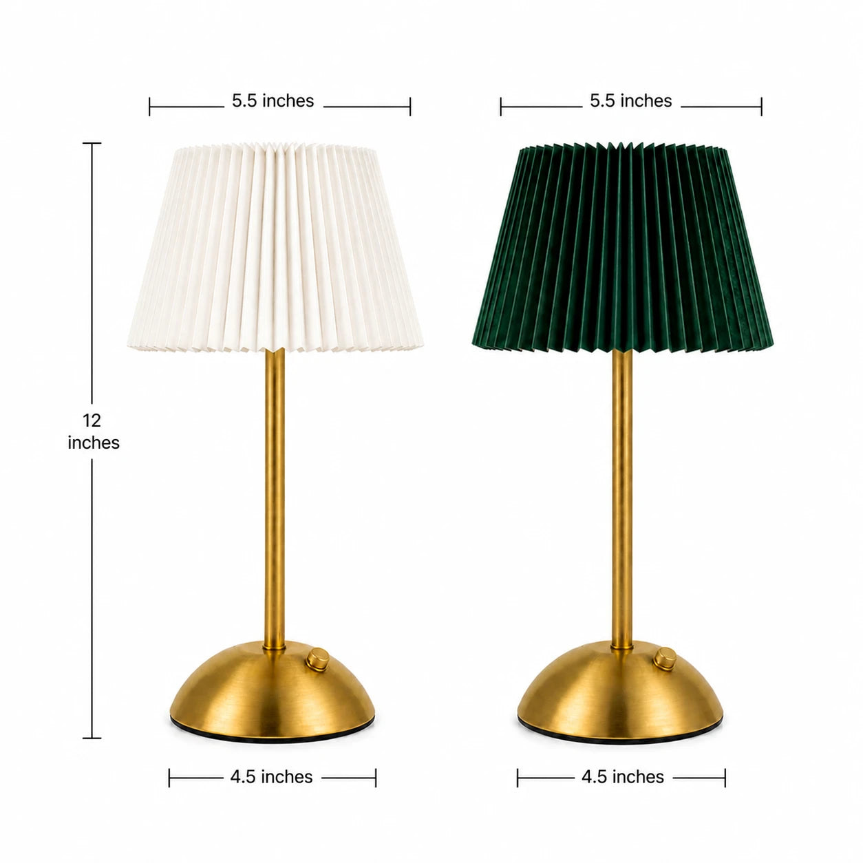 Pleated Table Lamp Set of 2