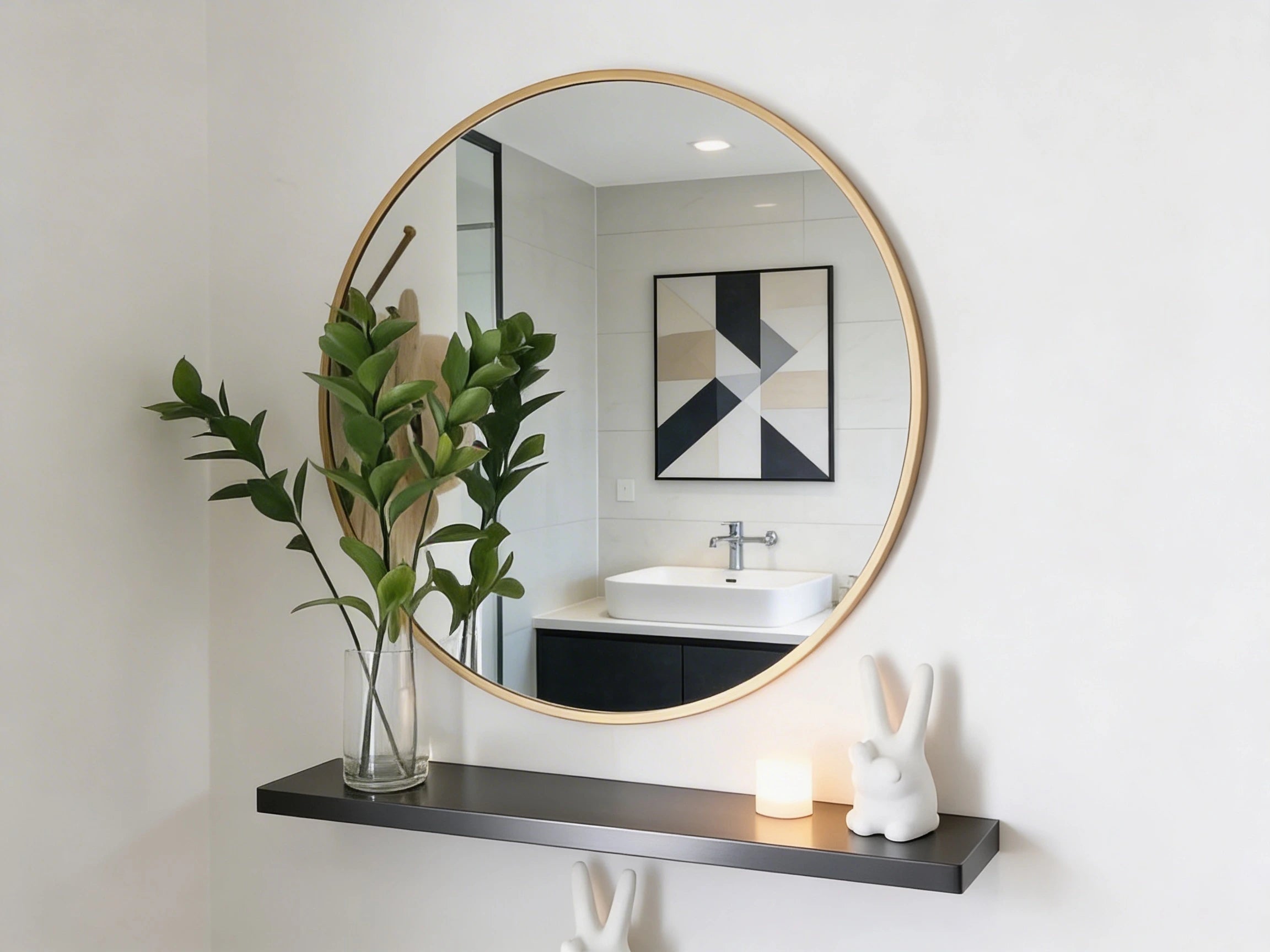 Harlow Modern Wall-Mounted Vanity Shelf Set