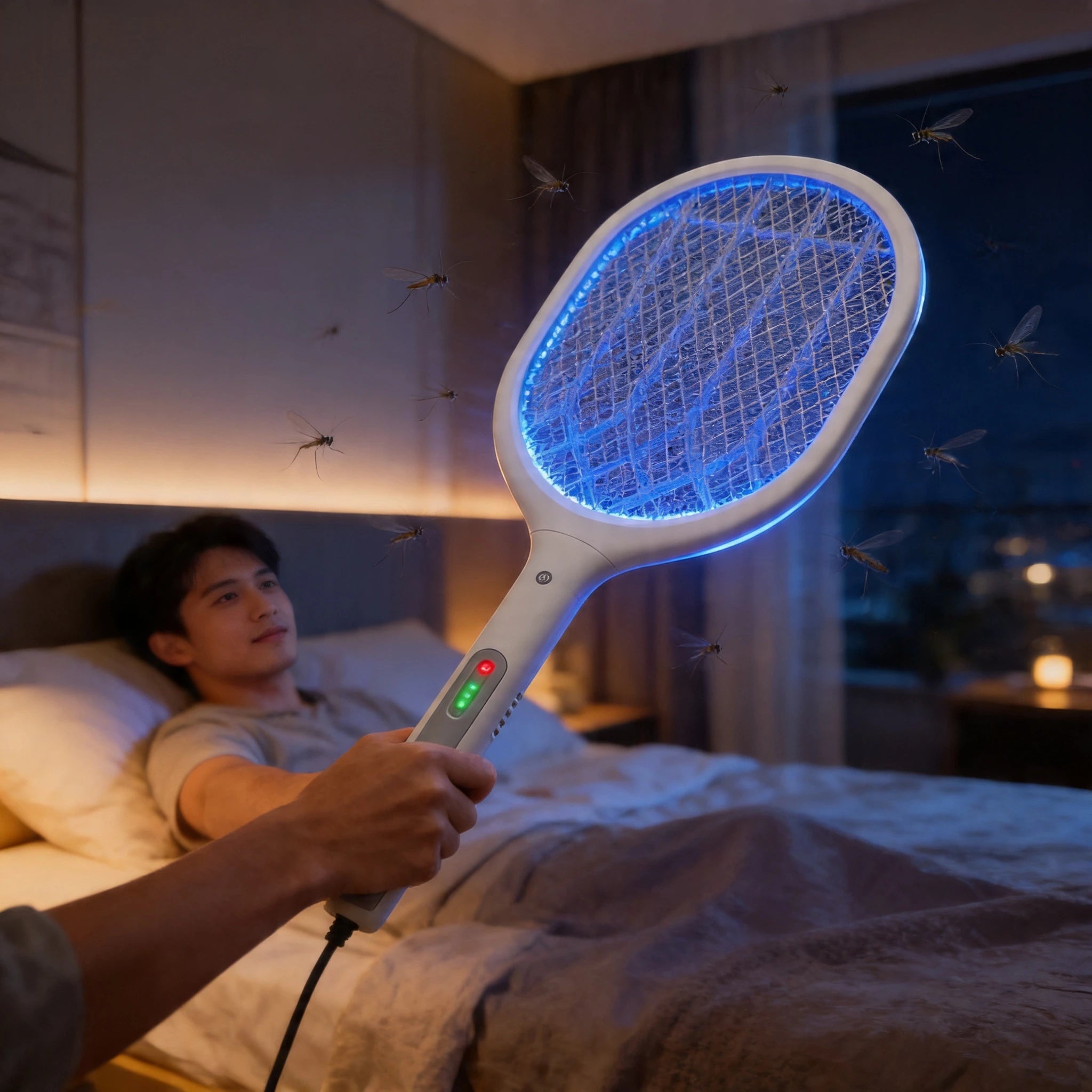 DP Rechargeable Mosquito Killer Racket (DP-834) – 2-in-1 Electric Insect Killer with UV Light & USB Charging