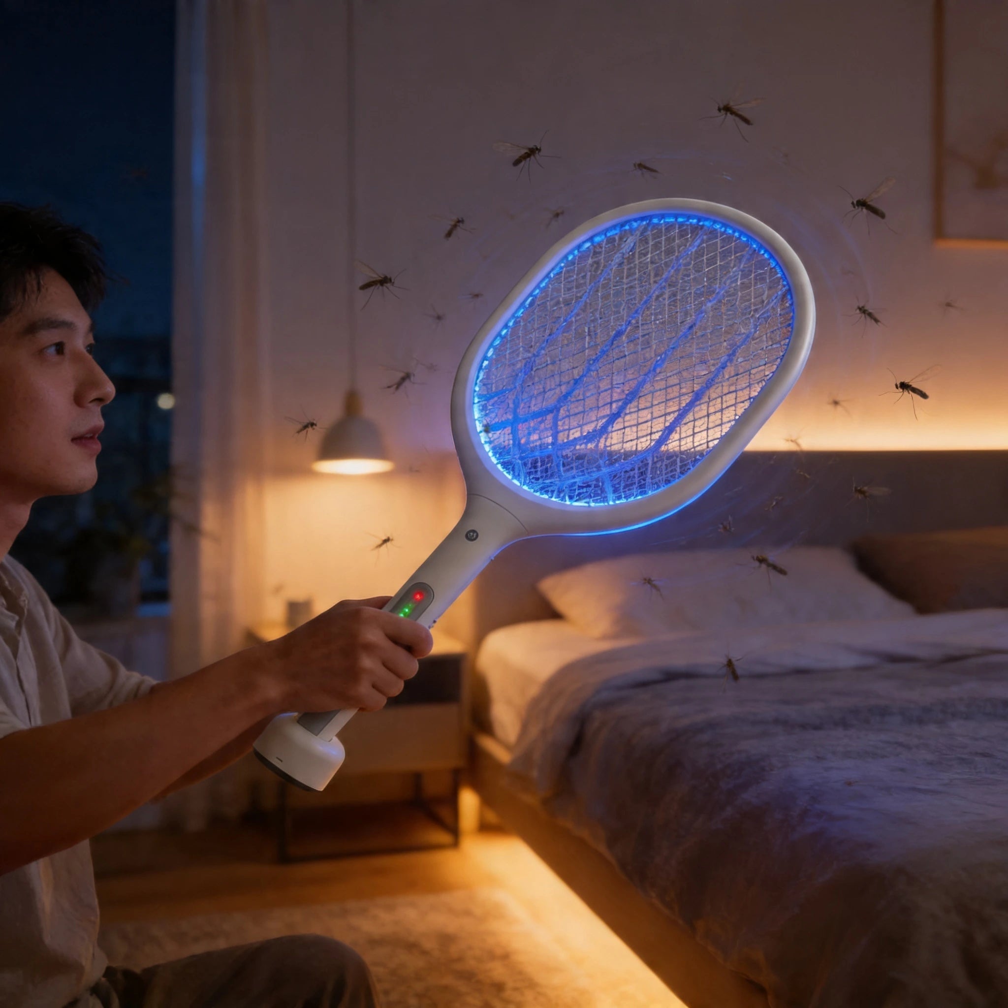DP Rechargeable Mosquito Killer Racket (DP-834) – 2-in-1 Electric Insect Killer with UV Light & USB Charging