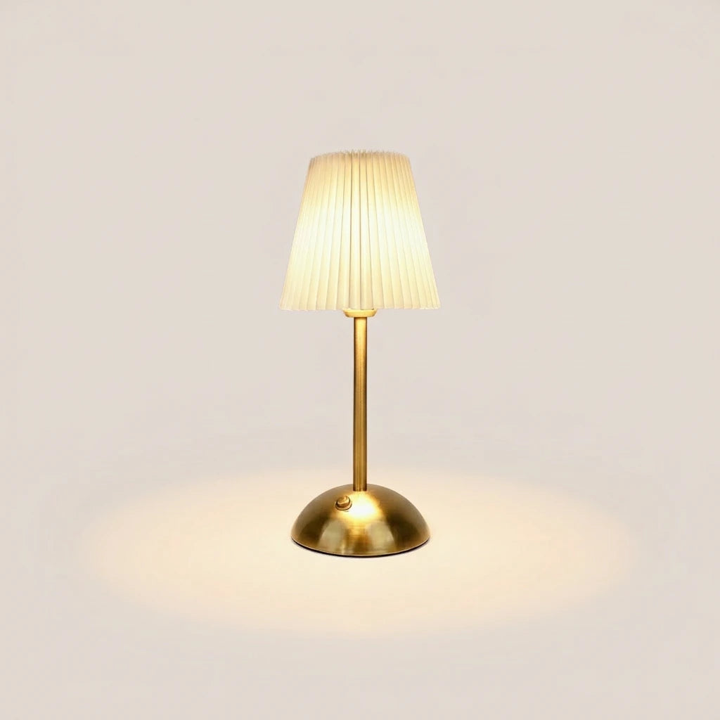 Zoha Pleated Grace Cordless LED Desk Lamp