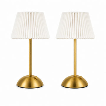 Pleated Table Lamp Set of 2